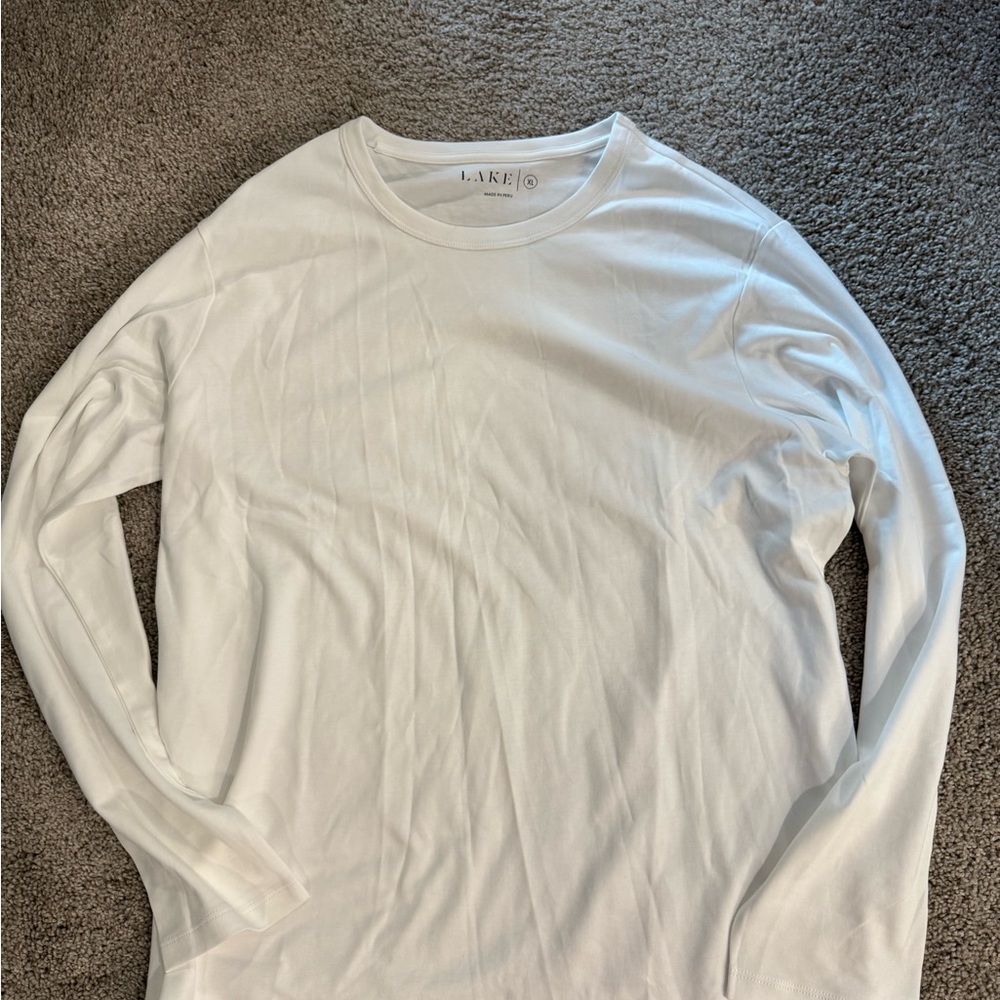 LAKE White Long Sleeve Men's Tee